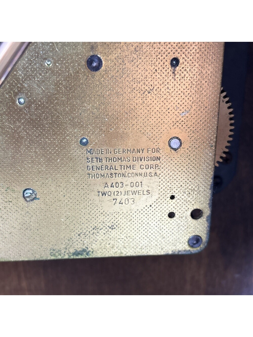 Seth Thomas Legacy 3W Winchester Mantel Clock 1313-000, No Key - Picture 13 of 16